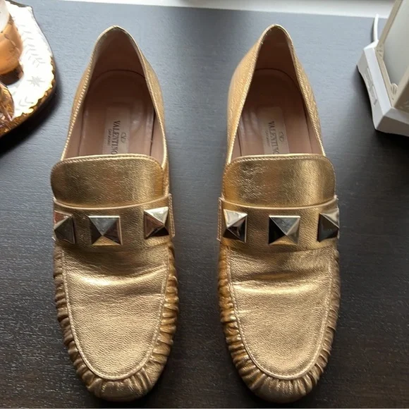 Valentino, Flats, Gold, 38.5